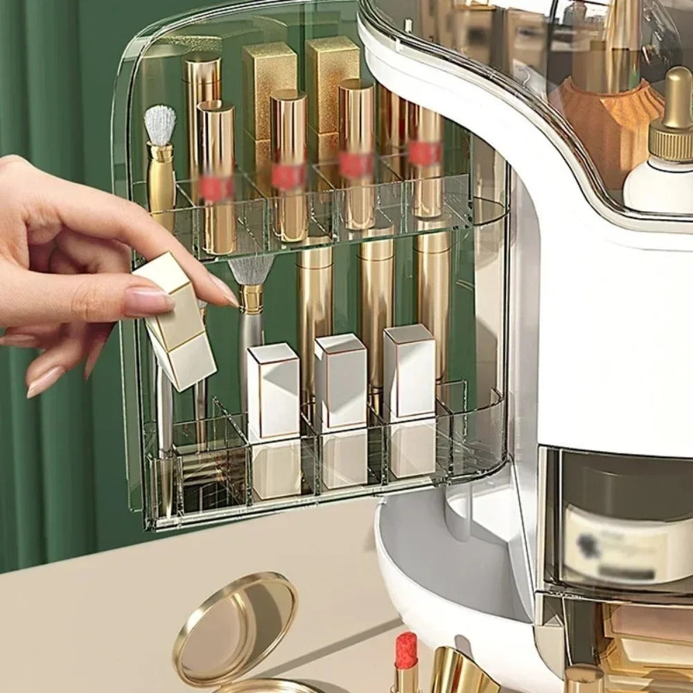 Transparenter staubdichter Make-up-Organizer für den Schreibtisch für Frauen | Lersk
