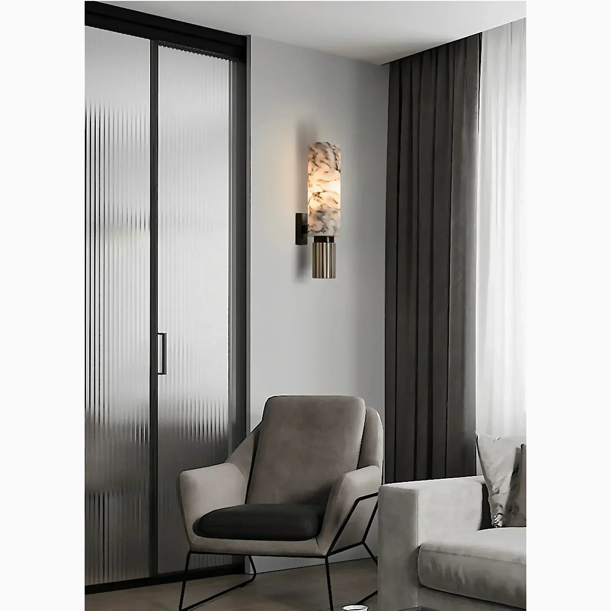Marmeren Marble Wall Light For Living Rooms Luxurious Natural Stone Glow | Lersk