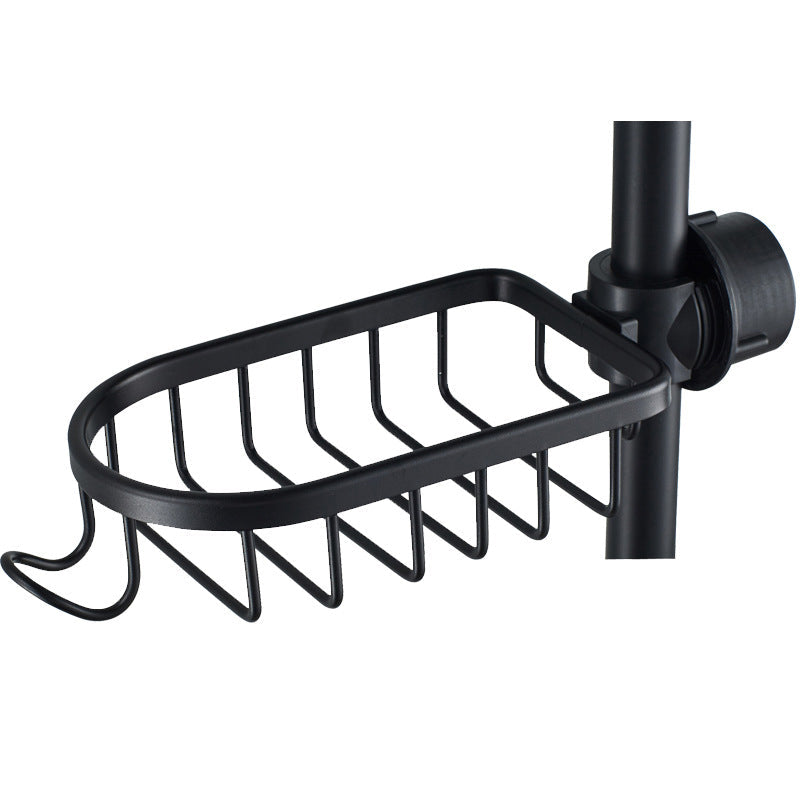 Shower Holder For Shampoo And Soap, Stainless Aluminium, Silver Or Black, No Drilling | Lersk