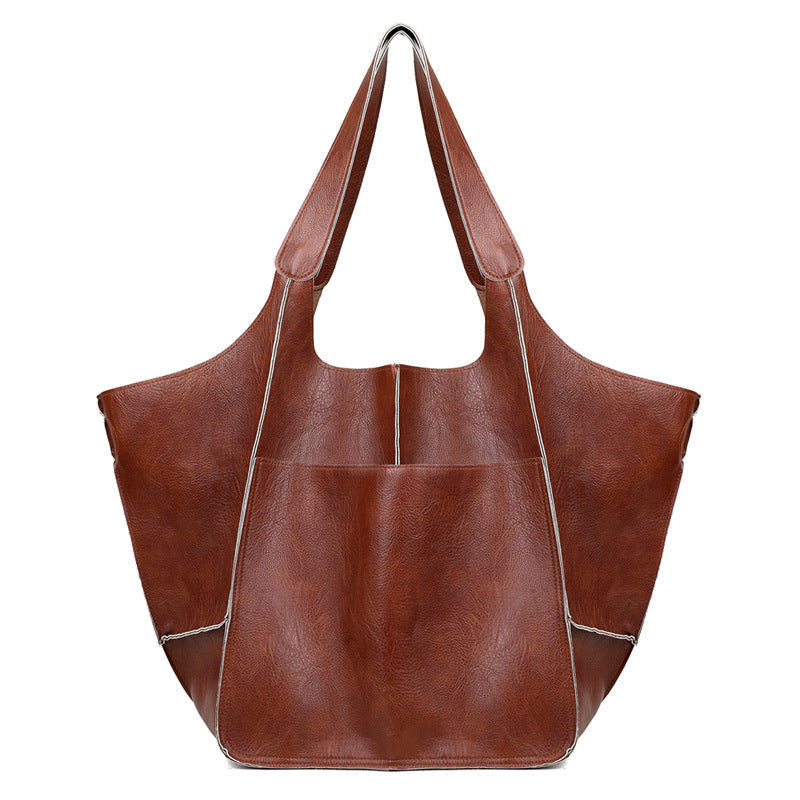 Oversized Leather Tote Bag For Women, Elegant Everyday Carryall For Daily Essentials | Lersk