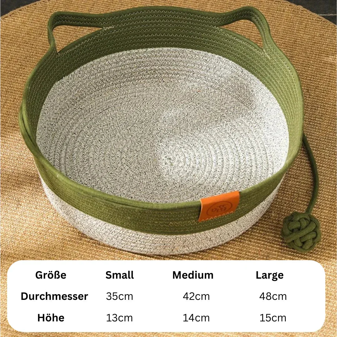 DreamNest handgewebtes Katzenbett aus Baumwollseil für Katzen und Kätzchen von DreamNest Collection | Lersk