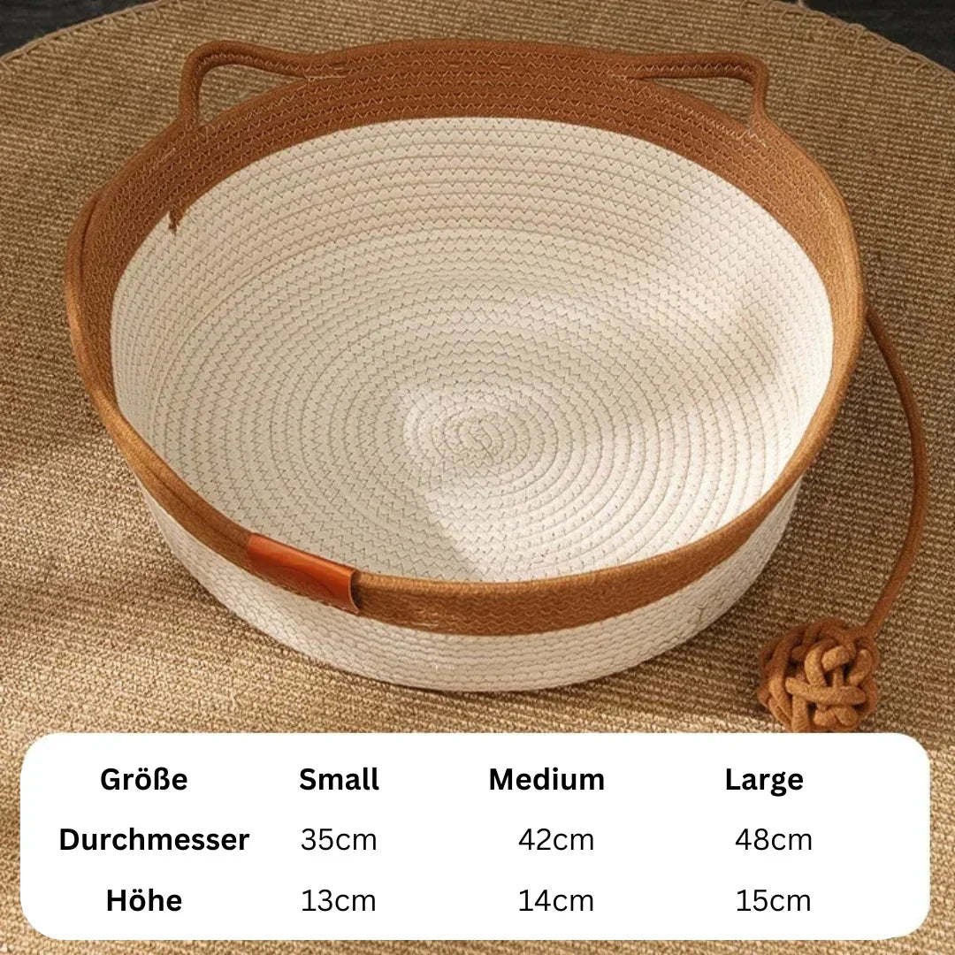 DreamNest handgewebtes Katzenbett aus Baumwollseil für Katzen und Kätzchen von DreamNest Collection | Lersk