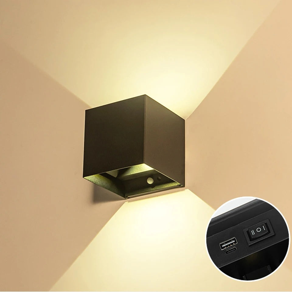 Luces de pared con sensor de movimiento recargables por USB sin taladro para interior | Lersk