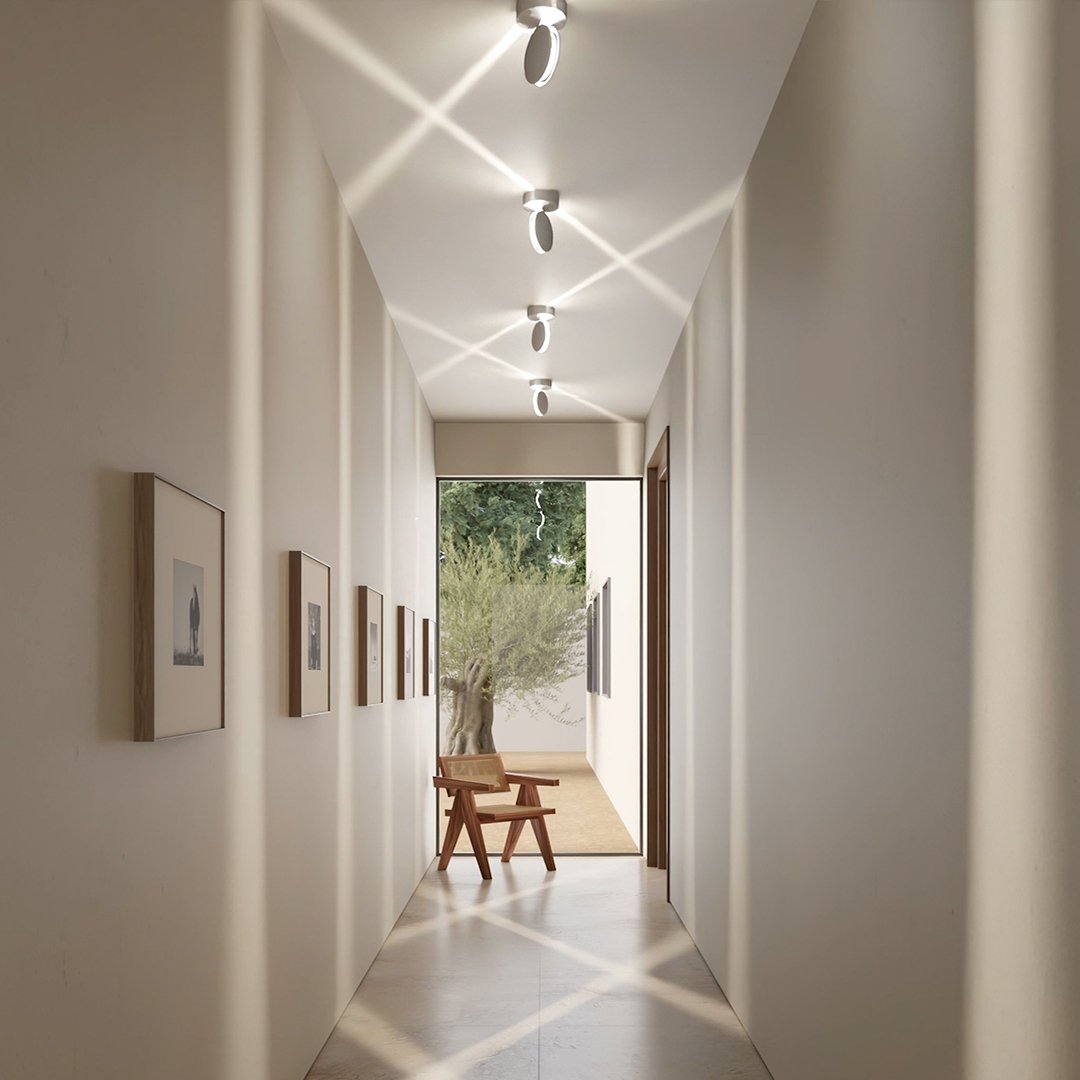 LumenAura Orbit Lampada da Parete LED da Esterno, Ruotabile a 360° | Lersk