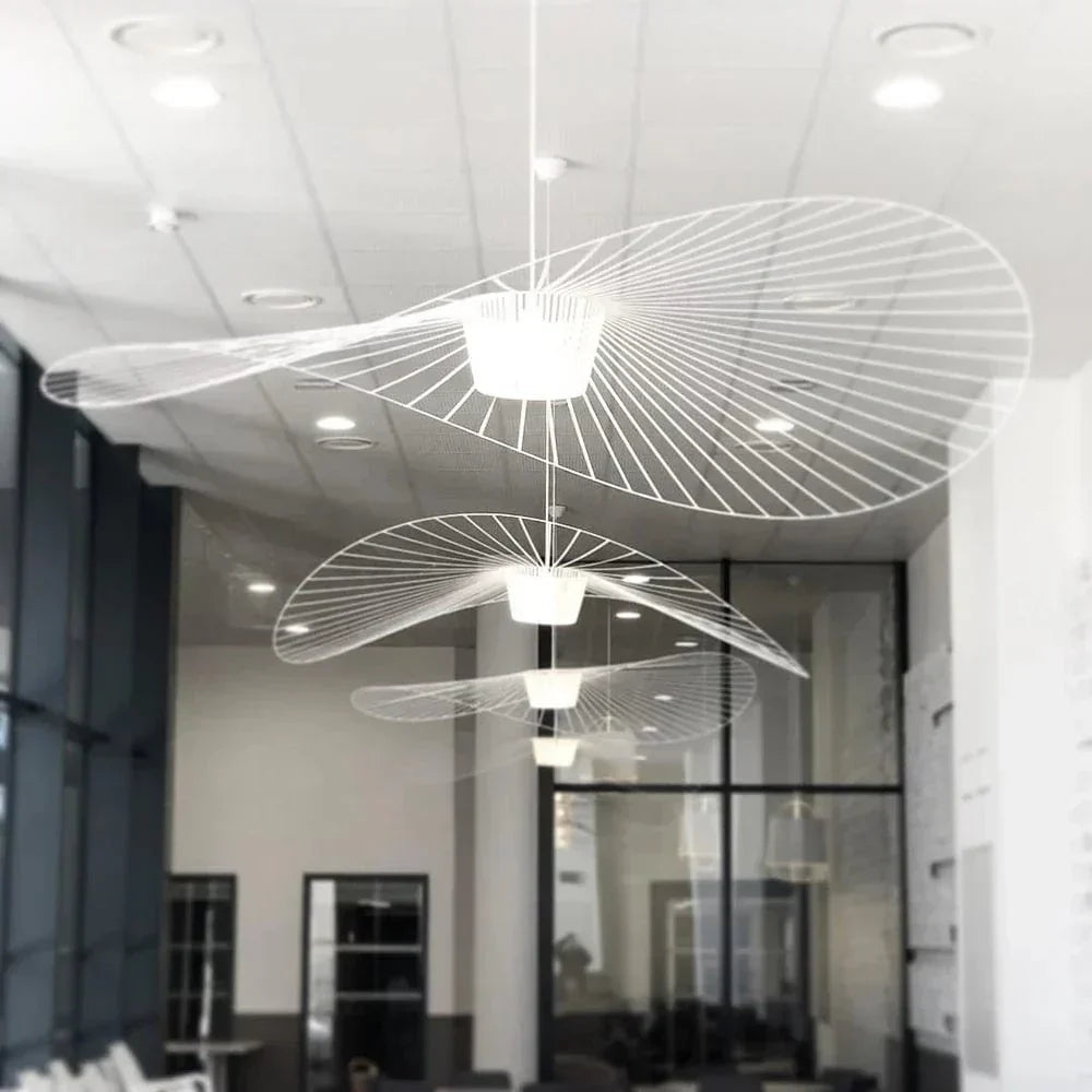Lampadario Vexaera Moderno in Ferro e Tessuto con Stile Art Deco | Lersk