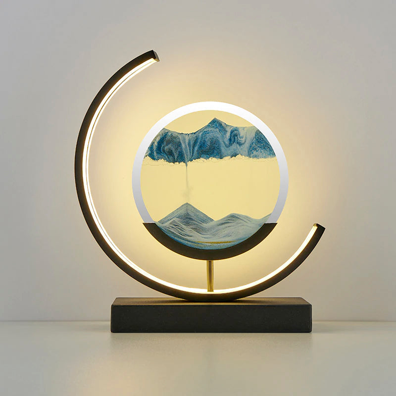 DriftGlass Flowing Sand LED Lamp Soothing Motion Light | Lersk