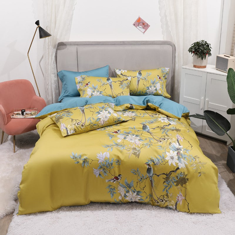 Nexa Home Egyptian Cotton Bedding Set | Yellow Print | Lersk