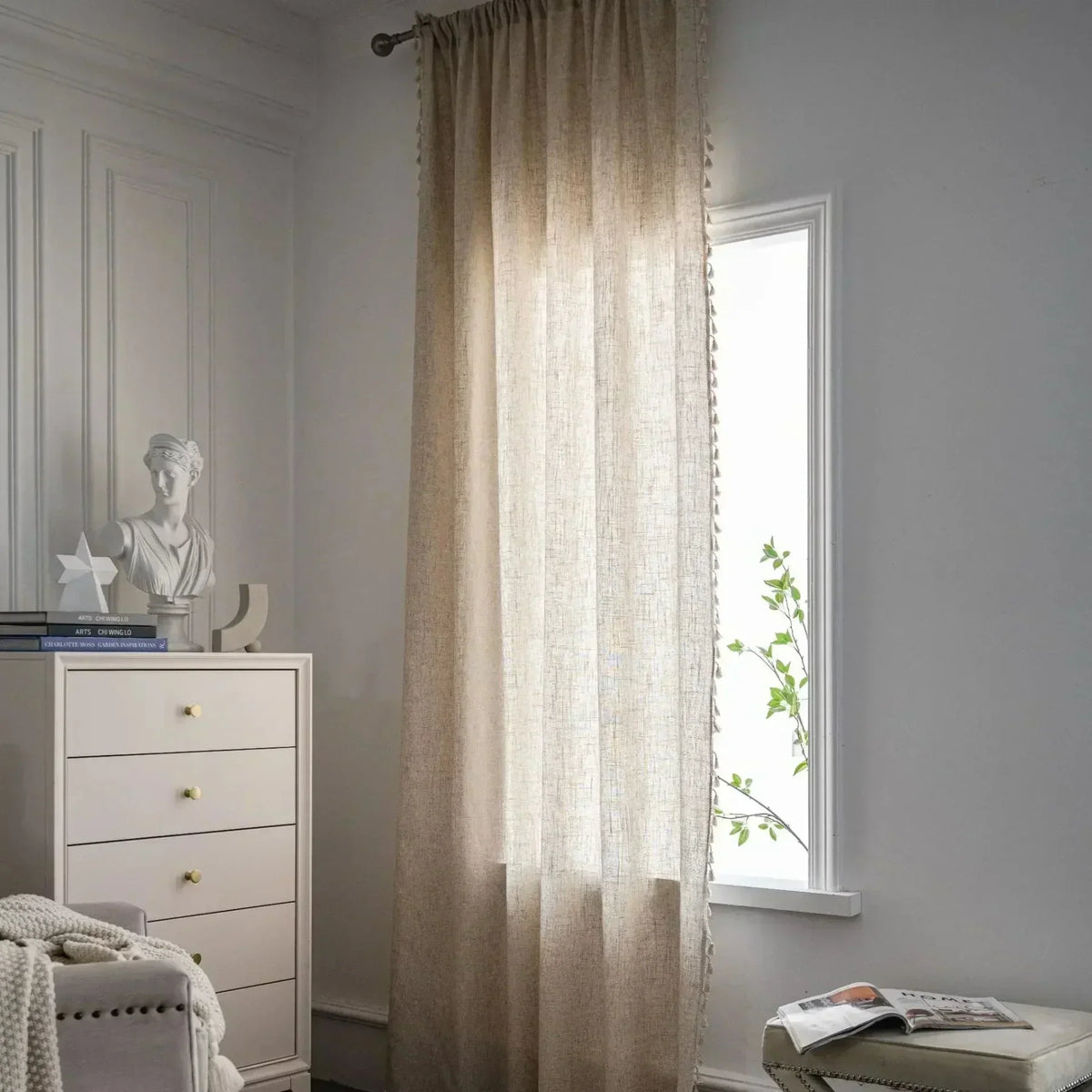 BreezeWeave Minimal Sheer Curtain For Soft Natural Light