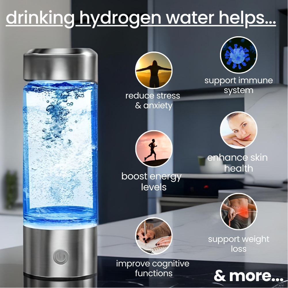 HydroPulse přenosná láhev na vodík pro hydrataci