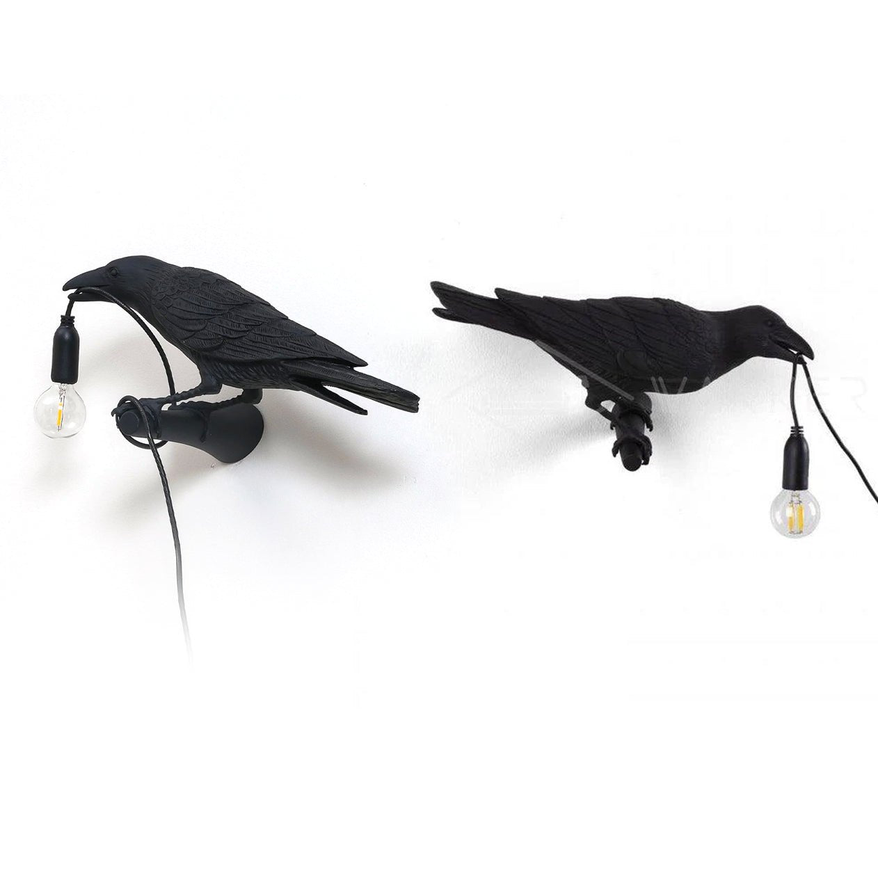 Fuglevegglampe for hjemmeinnredning, estetisk og myk atmosfære, elegant vegglampe som aksent | Lersk