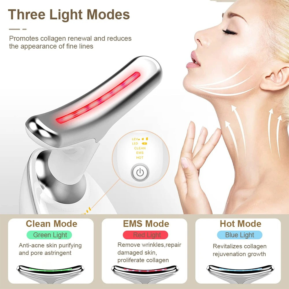 Lumiva masseur visage et cou EMS 7-en-1 pour raffermissement | Lersk
