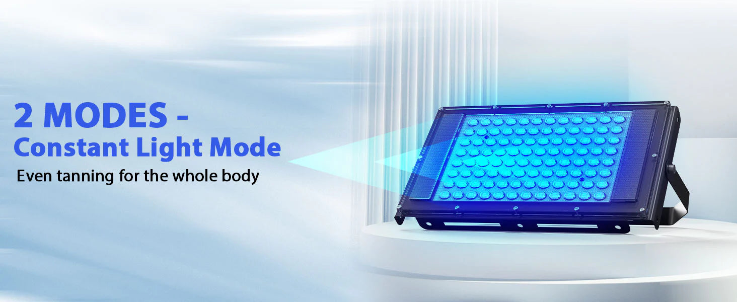 Portable UV Tanning Lamp with Adjustable Stand for Full Body Sessions