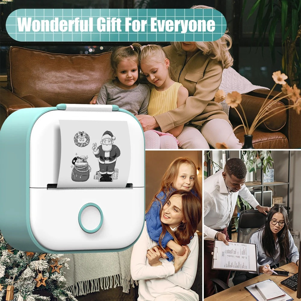 Stampante portatile mini Bluetooth senza inchiostro per stampa foto istantanea da smartphone | Lersk