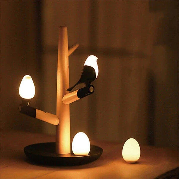 LumaOak Motion Sensor Wooden Table Lamp By NaturaLume | Lersk