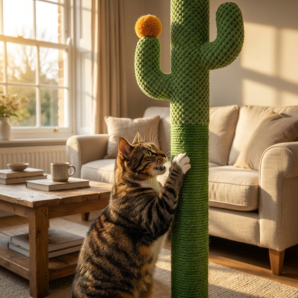 Cactus Shaped Cat Scratching Post, Sisal, Small, Medium, Large | Lersk