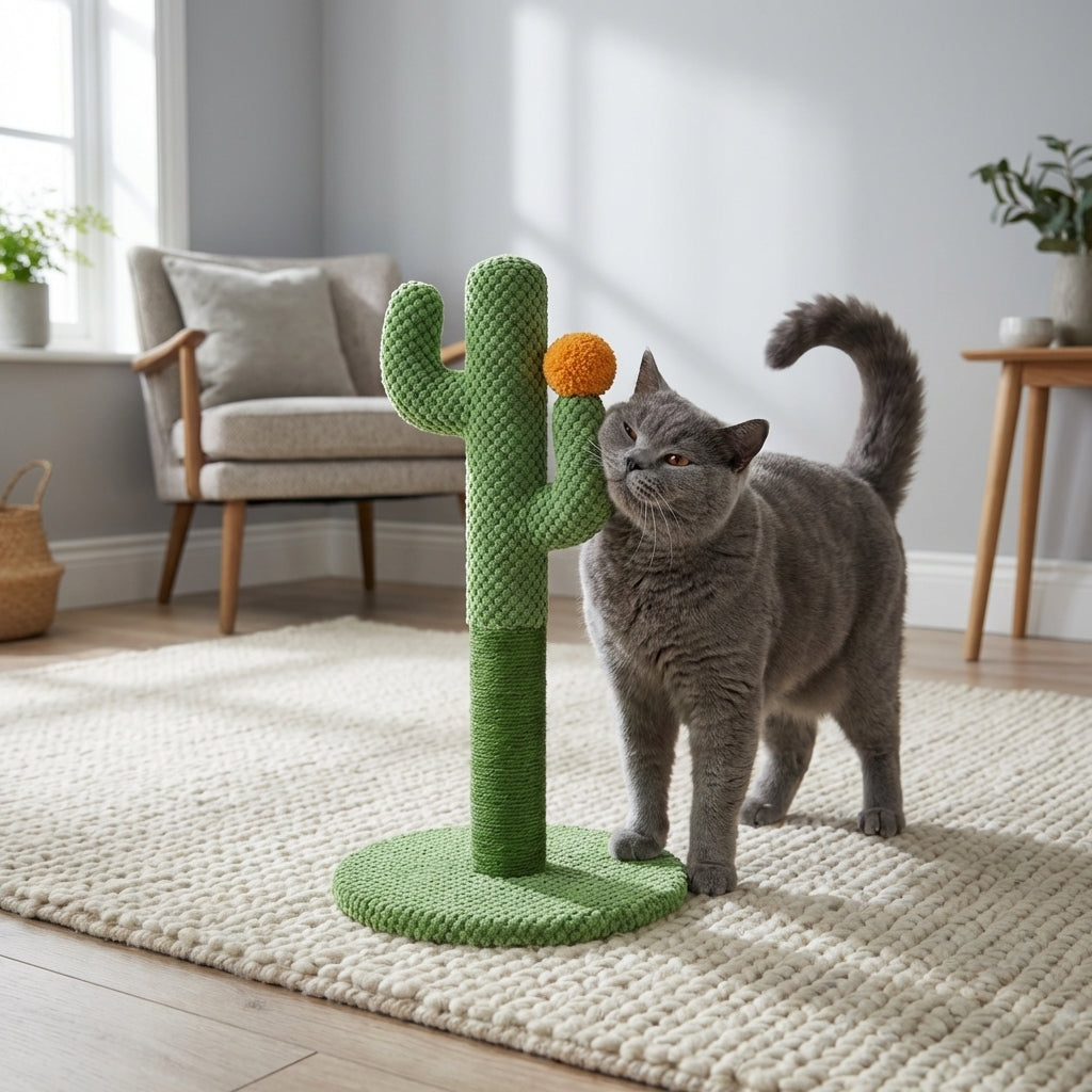 Cactus Shaped Cat Scratching Post, Sisal, Small, Medium, Large | Lersk