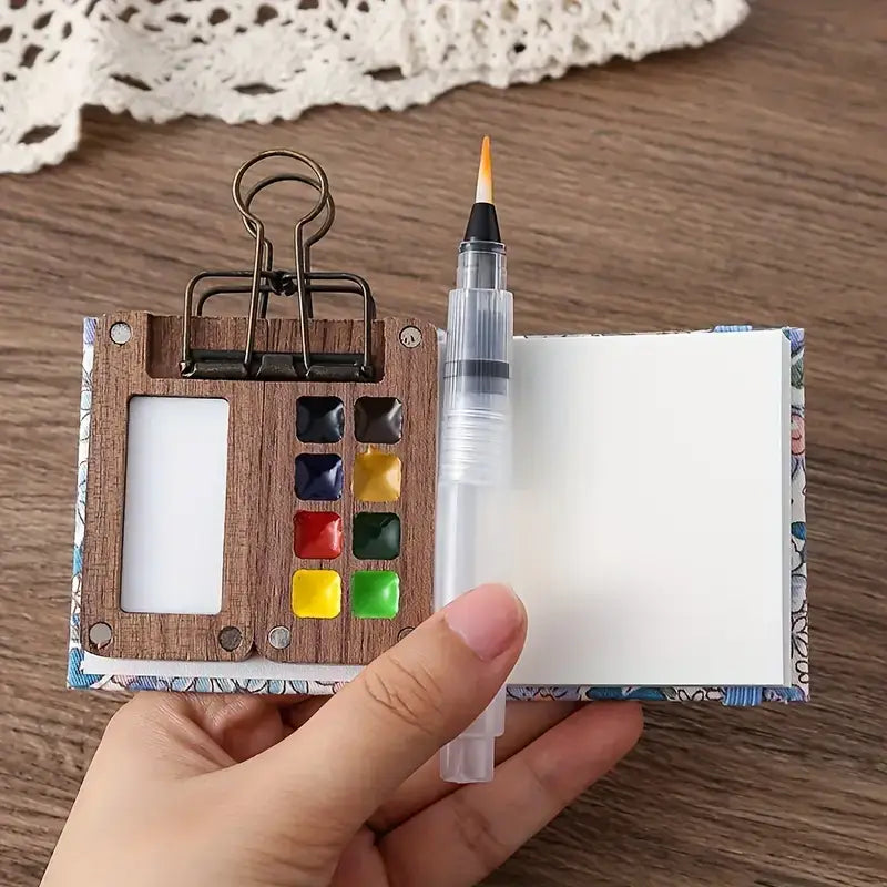 Portable Watercolor Paint Box Set With 24 Colors For Artists On The Go While Traveling | Lersk