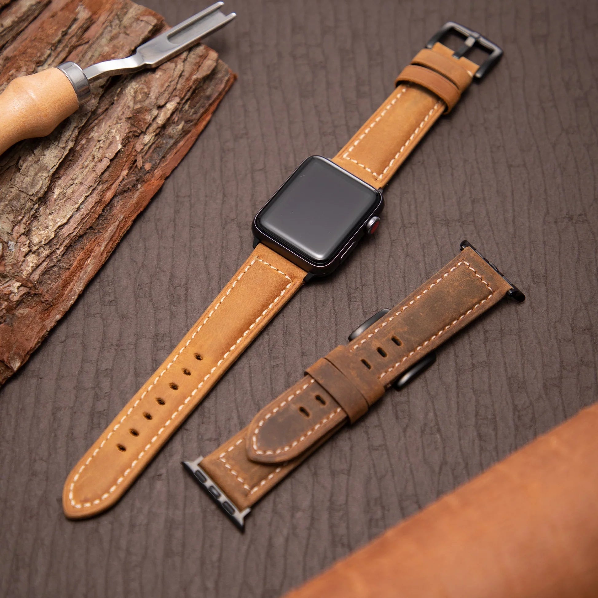 Vellora Vintage Læderrem — Frostet Design | Lersk