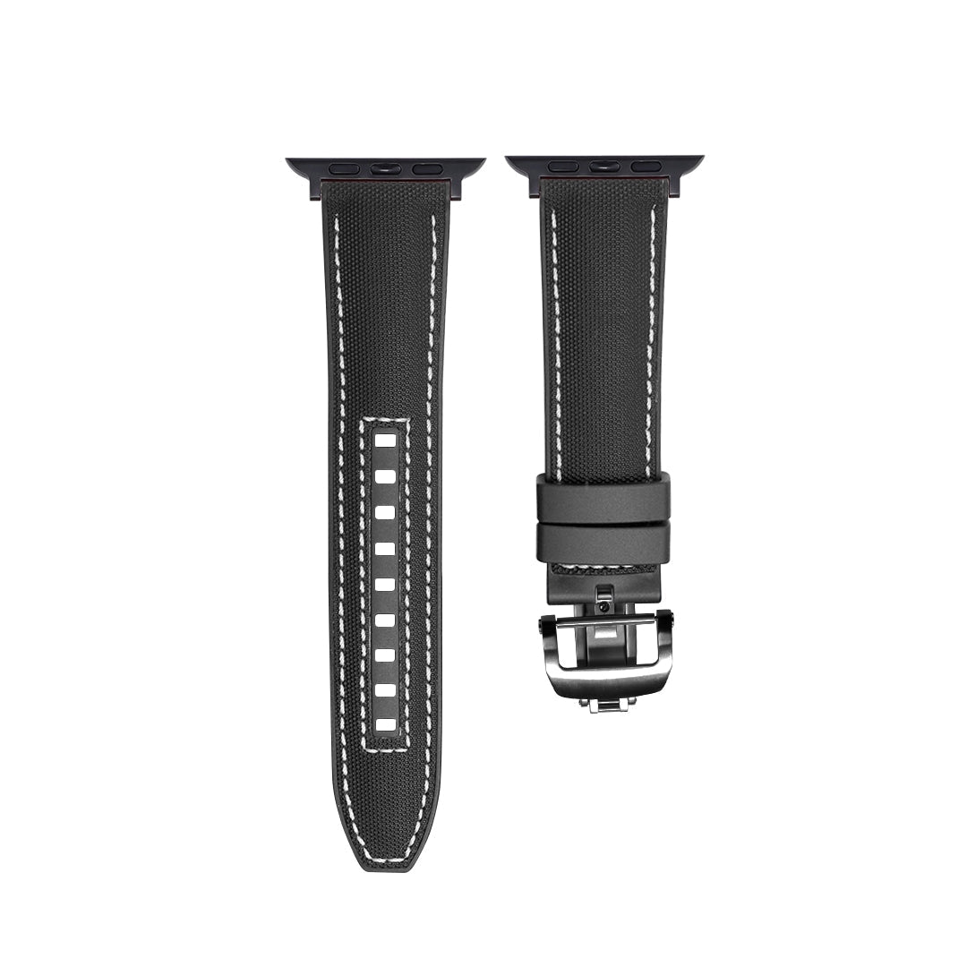 Apple Watch Armband aus FKM mit Schmetterlingsverschluss | Lersk