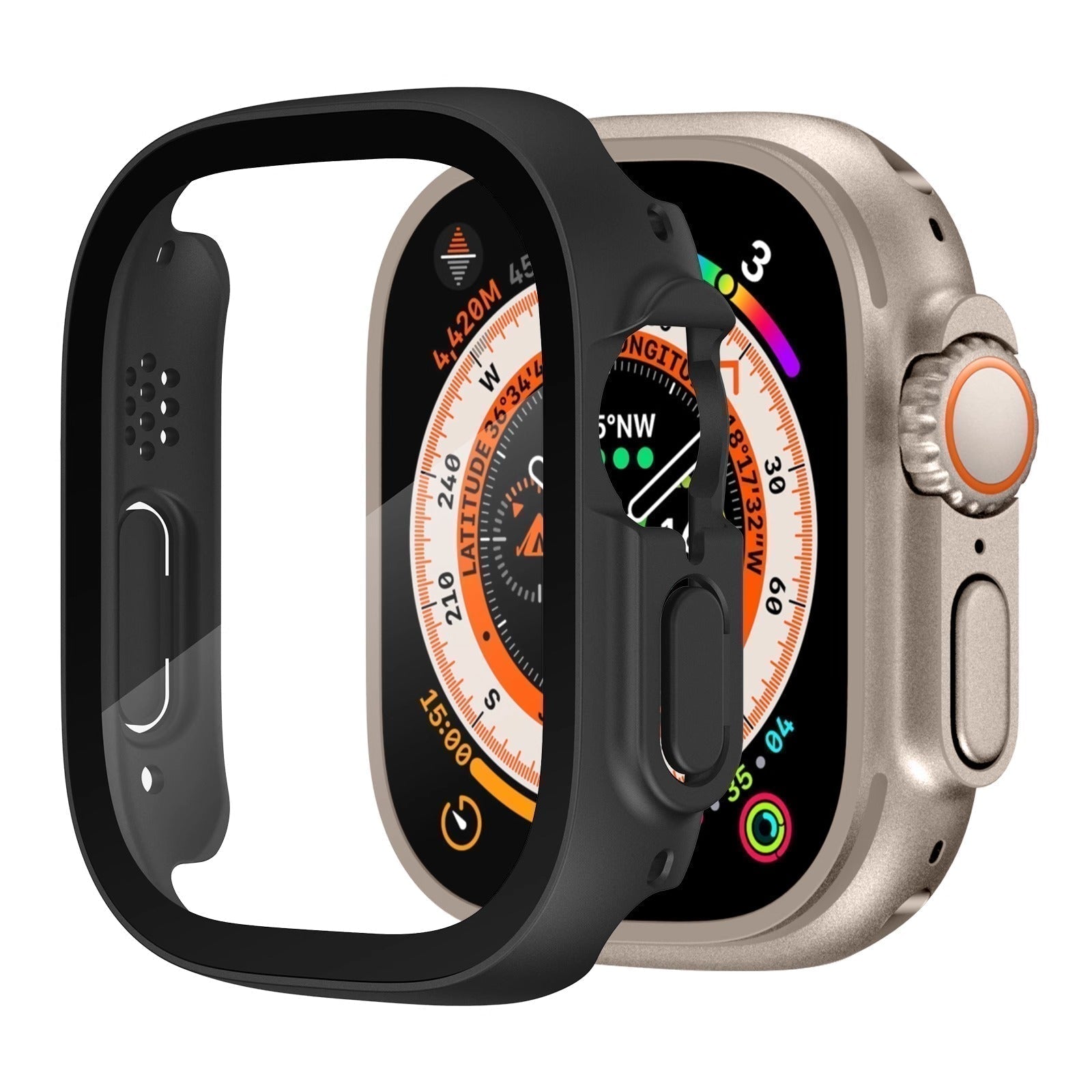 Pouzdro NovaGuard pro Apple Watch Ultra s průhledným tvrzeným sklem | Lersk
