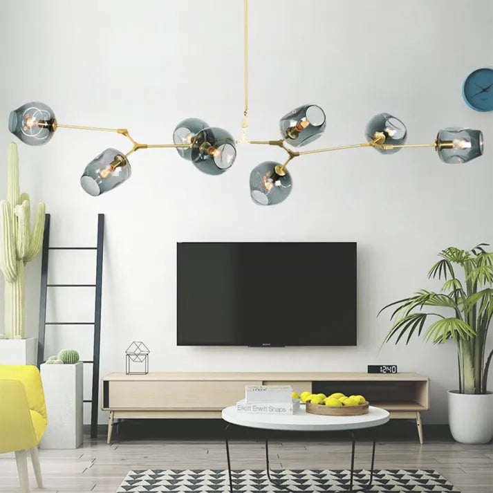 LustraNova Glass Bubble Pendant Light With Branching Arms Ambient Lighting | Lersk