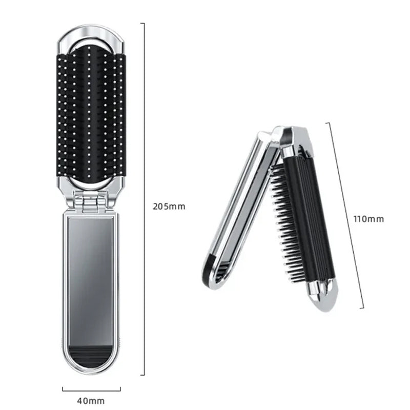 MirrorFlex Spazzola per Capelli da Viaggio Specchio Pieghevole e Compatta Pratica per Styling in Movimento | Lersk