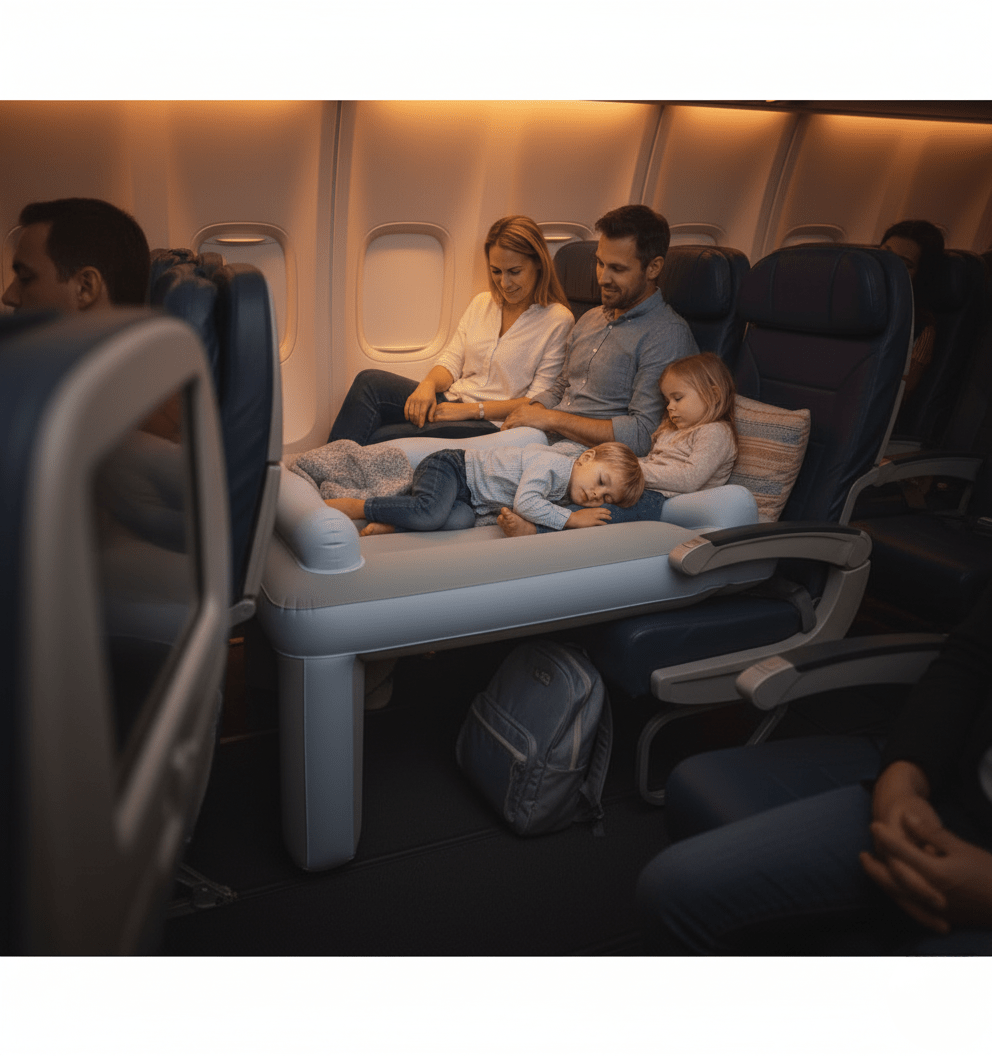 Cestovní nafukovací postýlka CloudNap pro děti – pohodlí při cestování letadlem CloudNap Travel Bed | Lersk