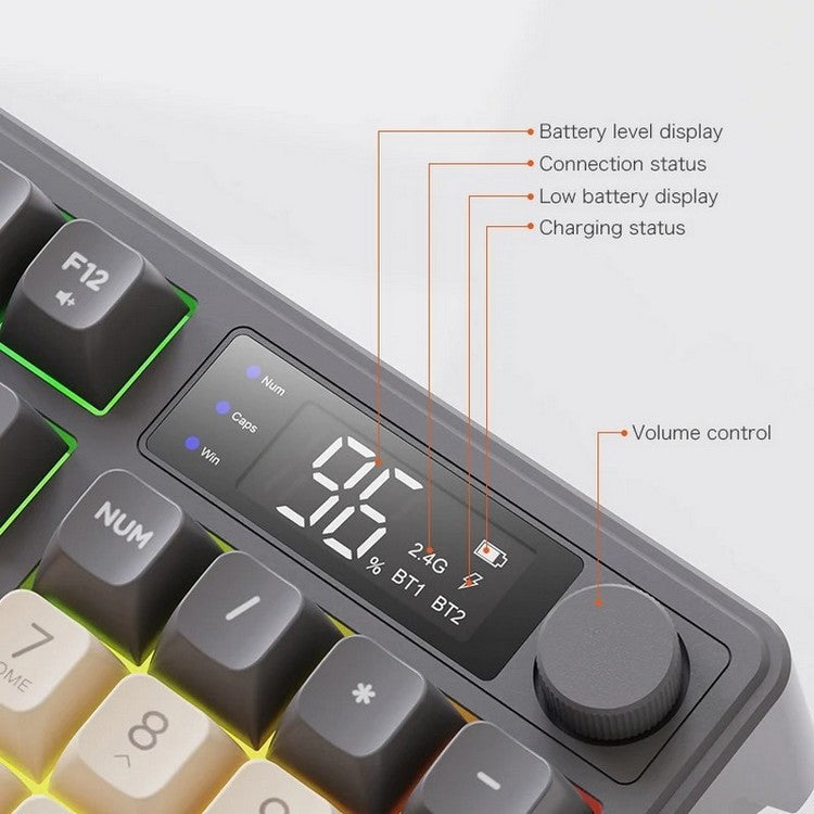 לוח מקשים מכני לגיימינג Zephyr Silent Bluetooth תצוגה | Lersk