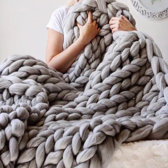 VeloraLoom Cozy Knit Throw Blanket Ultra Warm Thick