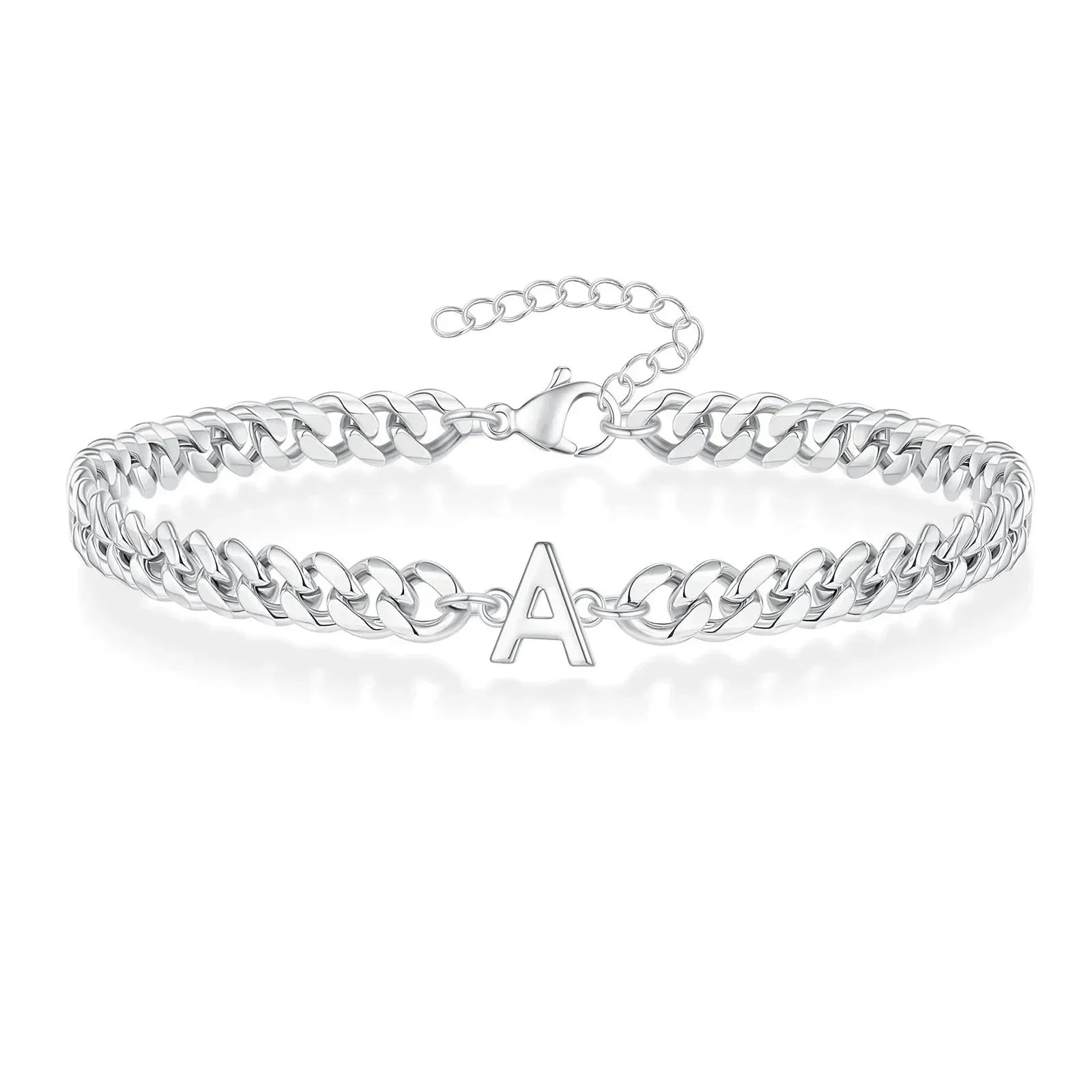 Partner-Armband mit Buchstabeninitialen im kubanischen Stil | Lersk