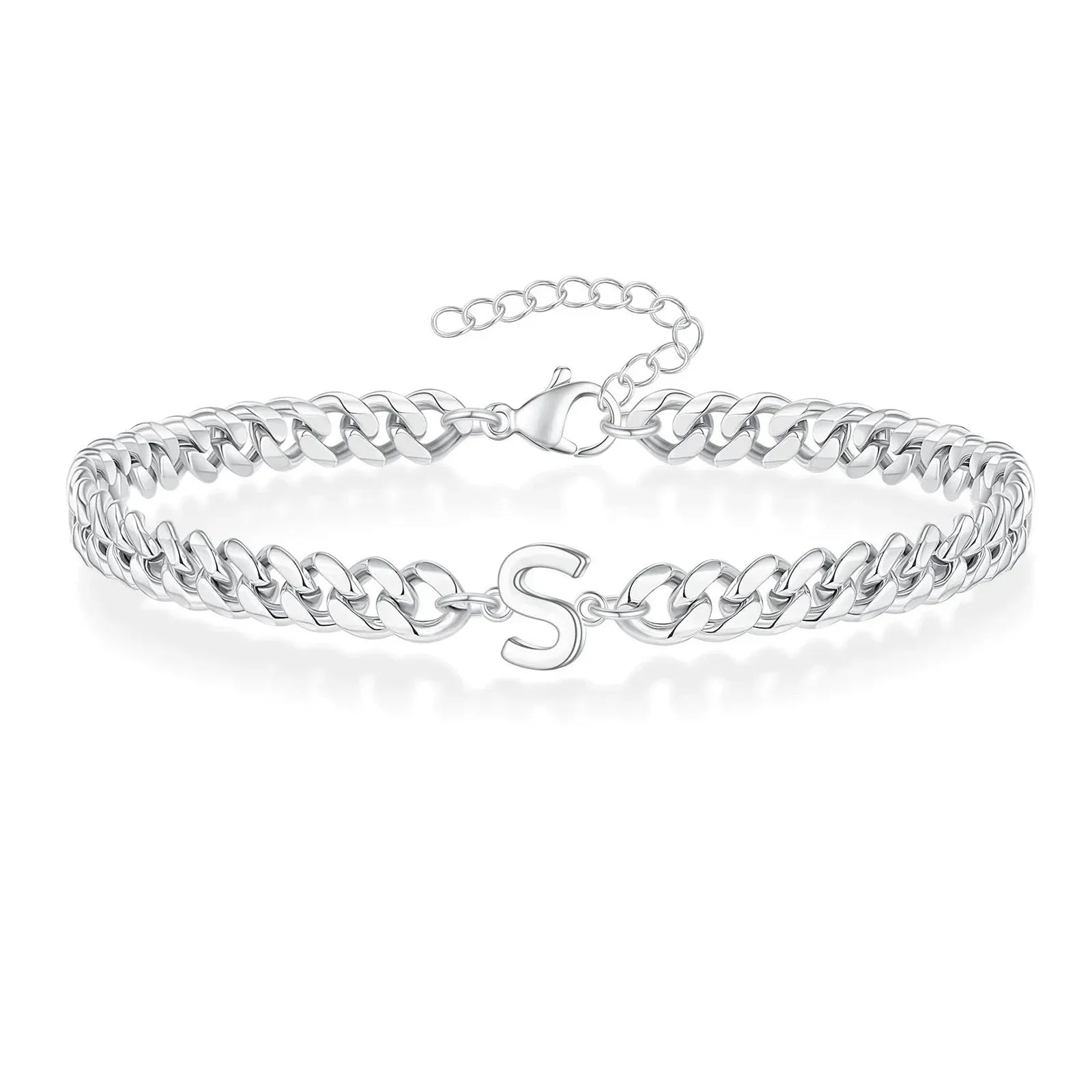 Partner-Armband mit Buchstabeninitialen im kubanischen Stil | Lersk