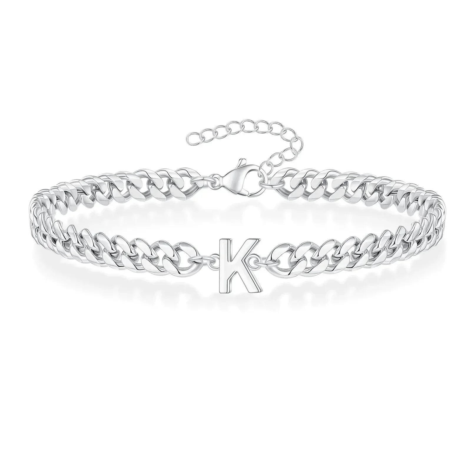 Partner-Armband mit Buchstabeninitialen im kubanischen Stil | Lersk