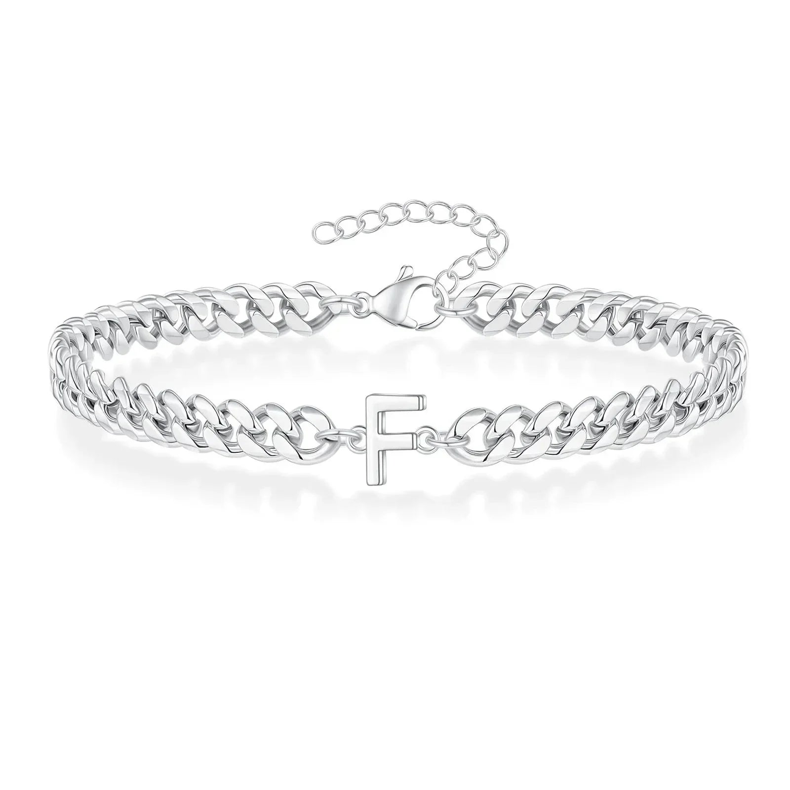 Partner-Armband mit Buchstabeninitialen im kubanischen Stil | Lersk