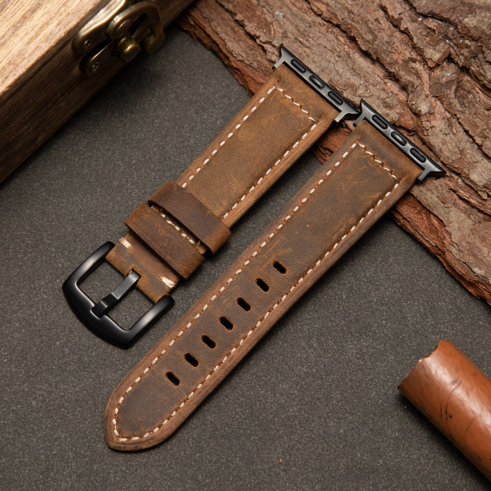 Vellora Vintage Læderrem — Frostet Design | Lersk