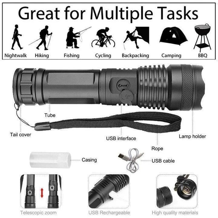Torcia LED VoltRidge 90.000 Lumen XHP50.2 Pro Max | Lersk