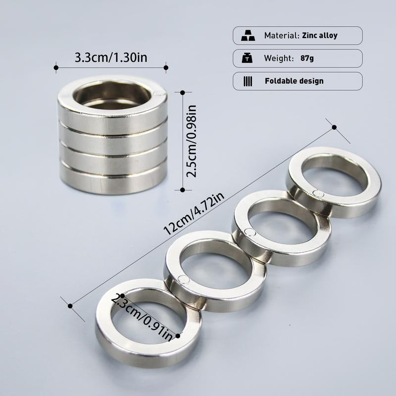 Faltbares Vier-Ring-Titanstahl-Fidget-Spielzeug | Lersk