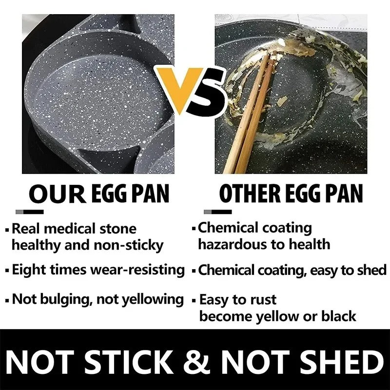 3 In 1 Non Stick Frying Pan With Sections Home Cooks | Lersk