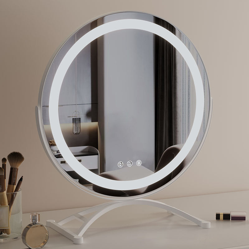 Regulowane lustro LED do toaletki z obrotem 360°, sterowaniem dotykowym i 3 trybami światła | Lersk