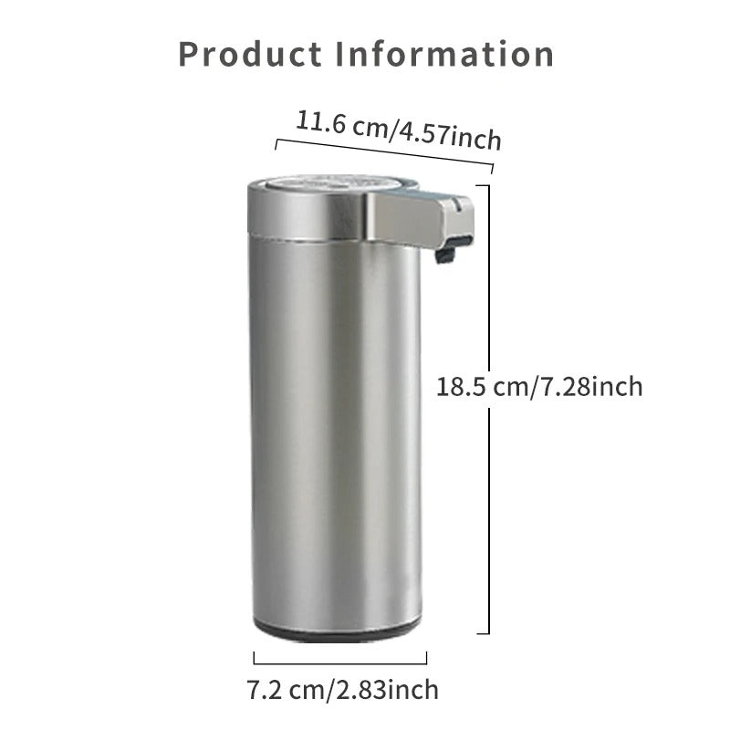 LuminaSteel | Dispenser di Sapone Senza Contatto in Acciaio Inossidabile | Lersk