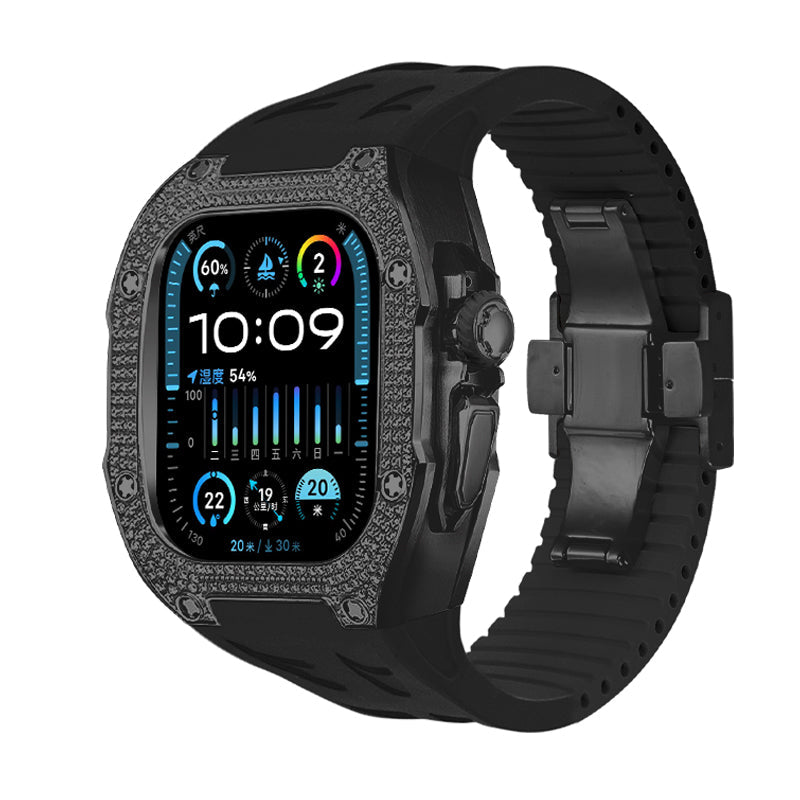 Nivaro | Kit de boîtier de remplacement en titane 5A Zircon pour Apple Watch Ultra | Lersk