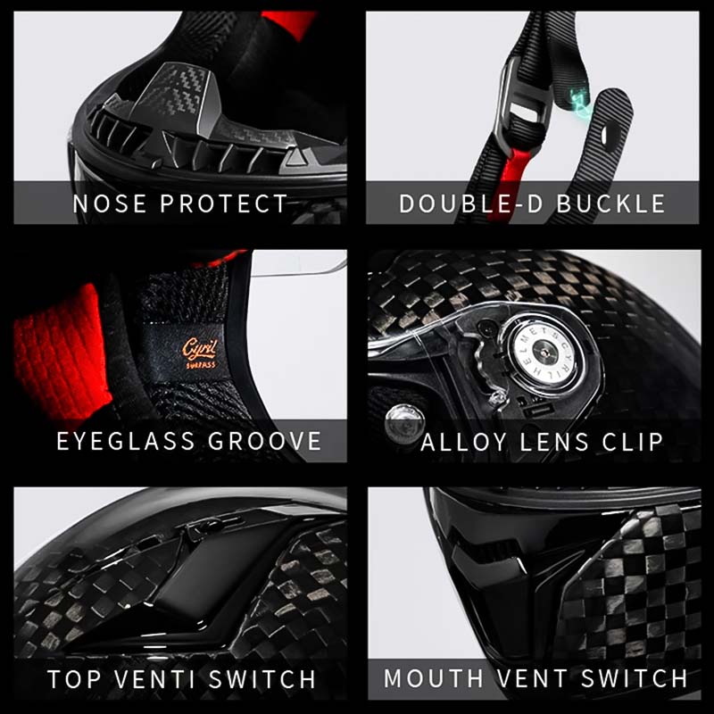 Carbon Fiber Full Face Helmet Lightweight DOT ECE Riders | Lersk