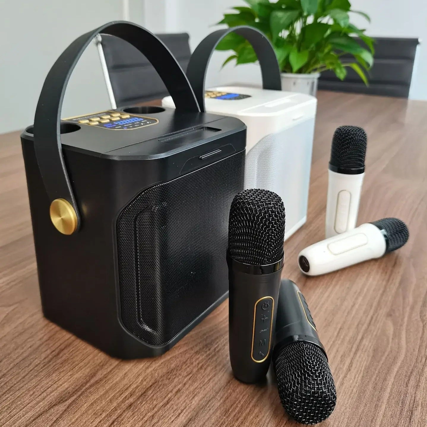Potężny przenośny, ładowalny głośnik karaoke Bluetooth | Lersk