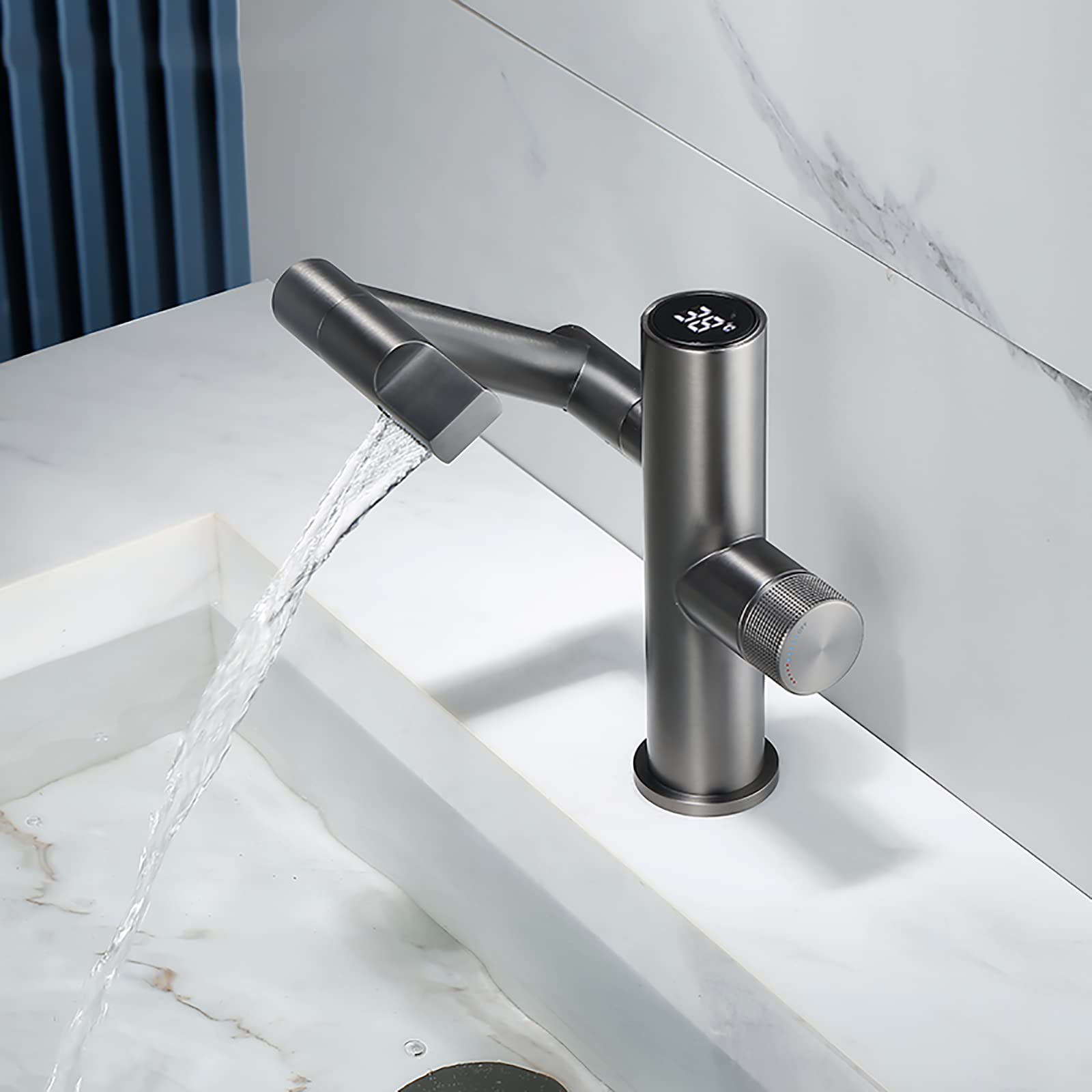 Nerova | Smart Single-Hole Bathroom Faucet with Temperature Readout | Lersk