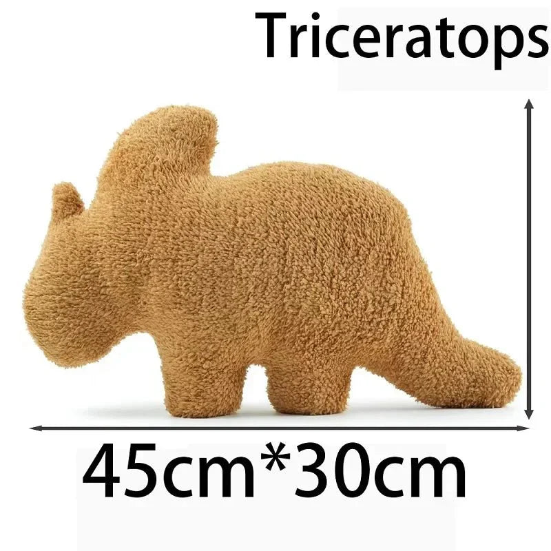 Dino Nugget Plüschkissen: Niedliches Dinosaurier-Hähnchen-Nugget-Kissen für Sammler von Plüschspielzeugen | Lersk