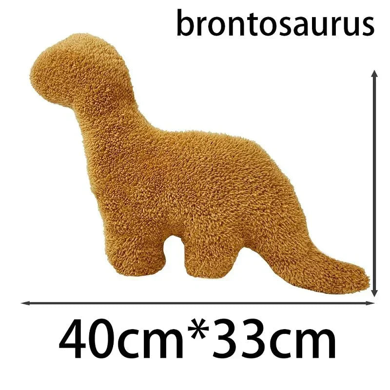 Dino Nugget Plüschkissen: Niedliches Dinosaurier-Hähnchen-Nugget-Kissen für Sammler von Plüschspielzeugen | Lersk