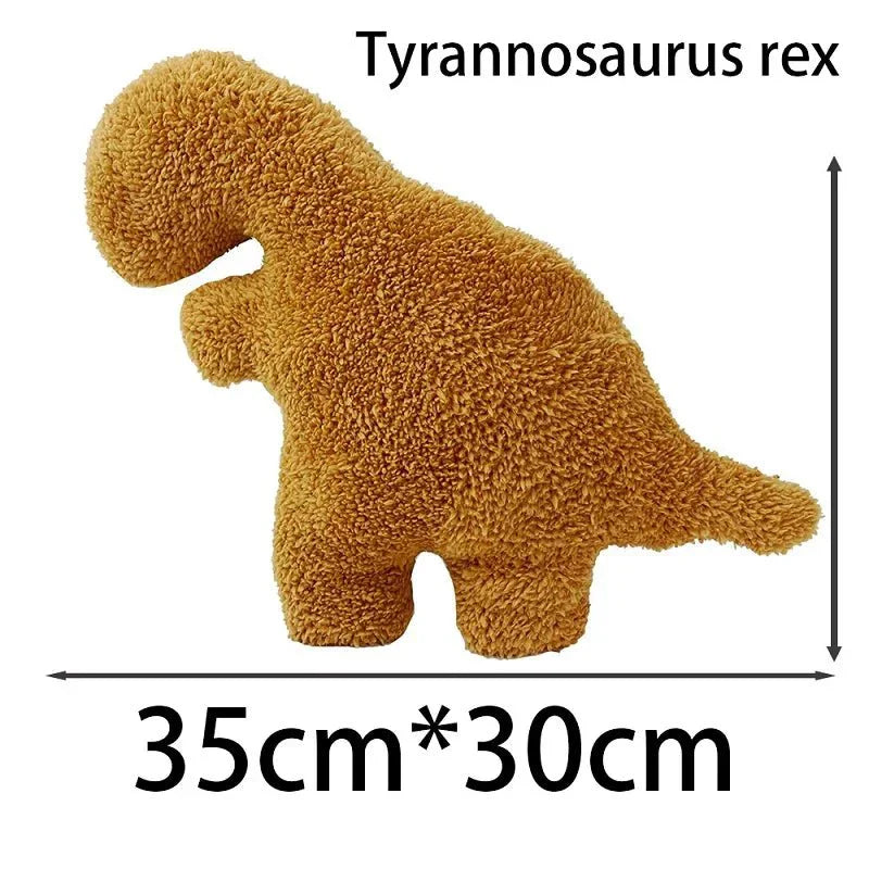 Dino Nugget Plüschkissen: Niedliches Dinosaurier-Hähnchen-Nugget-Kissen für Sammler von Plüschspielzeugen | Lersk