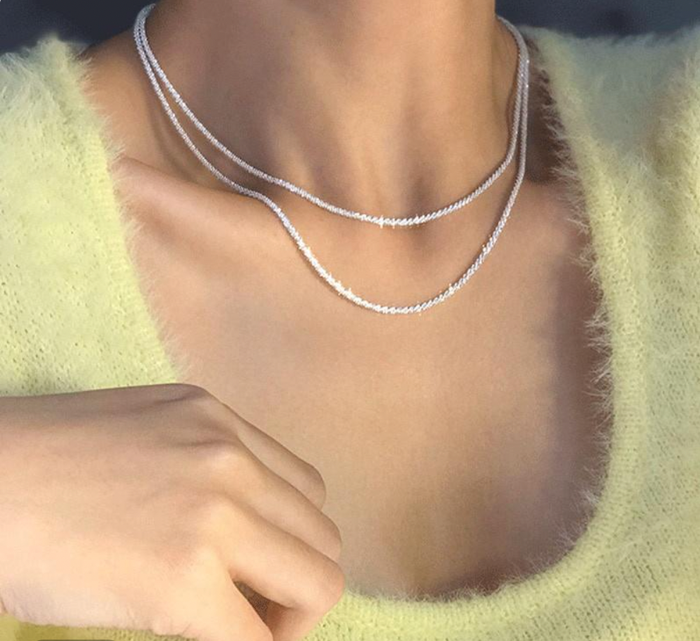 StellarSilk Silver Necklace Set With Minimalist Star Pendant For Day And Evening | Lersk