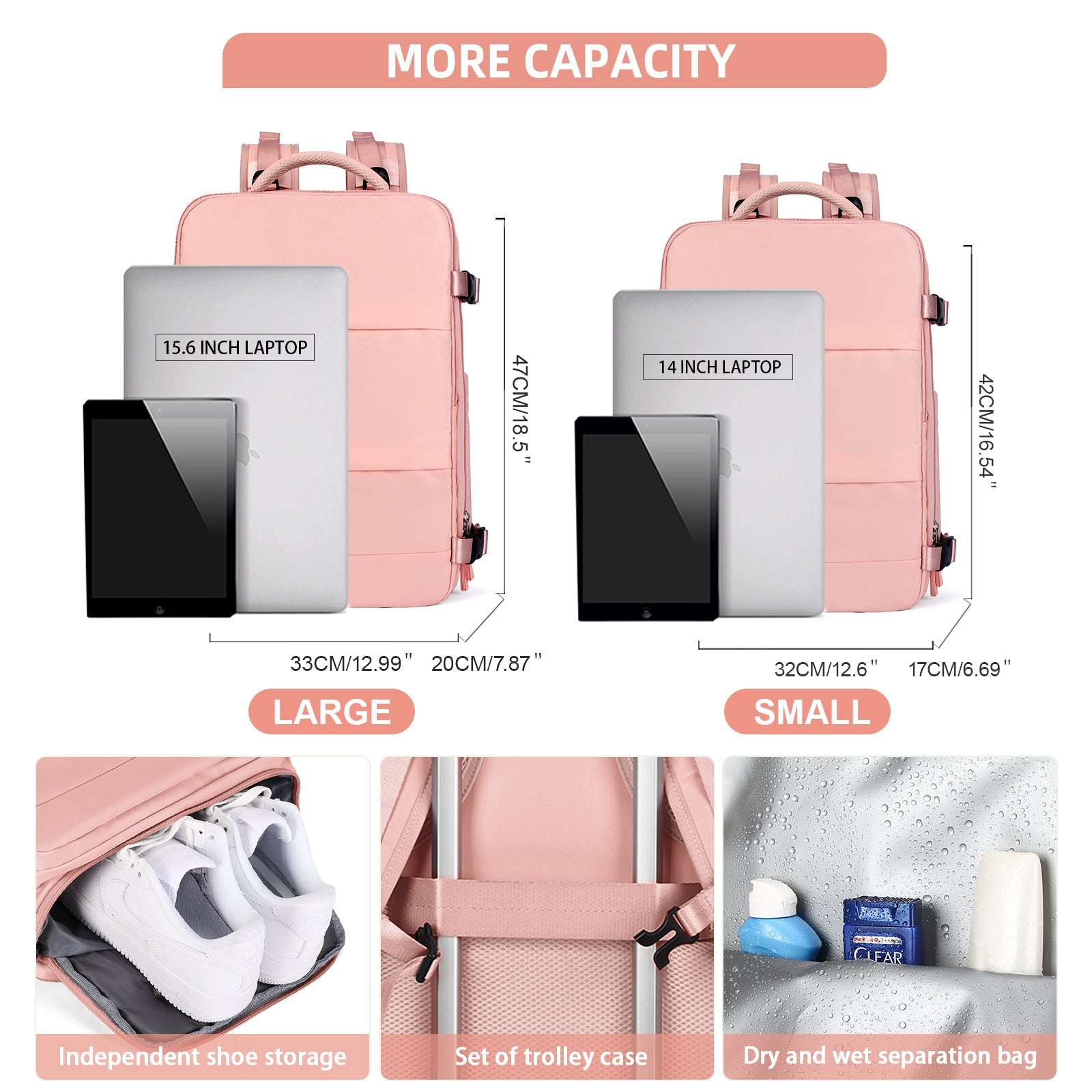 Expandable Travel Backpack Versatile For Women And Men | Lersk