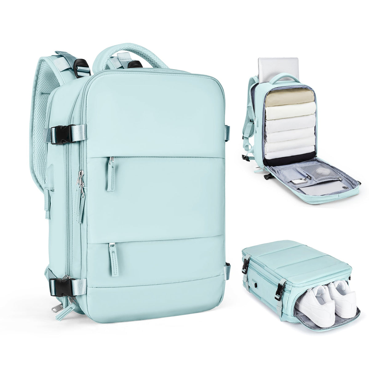 Solara Glide Smart Expandable Travel Backpack Unisex