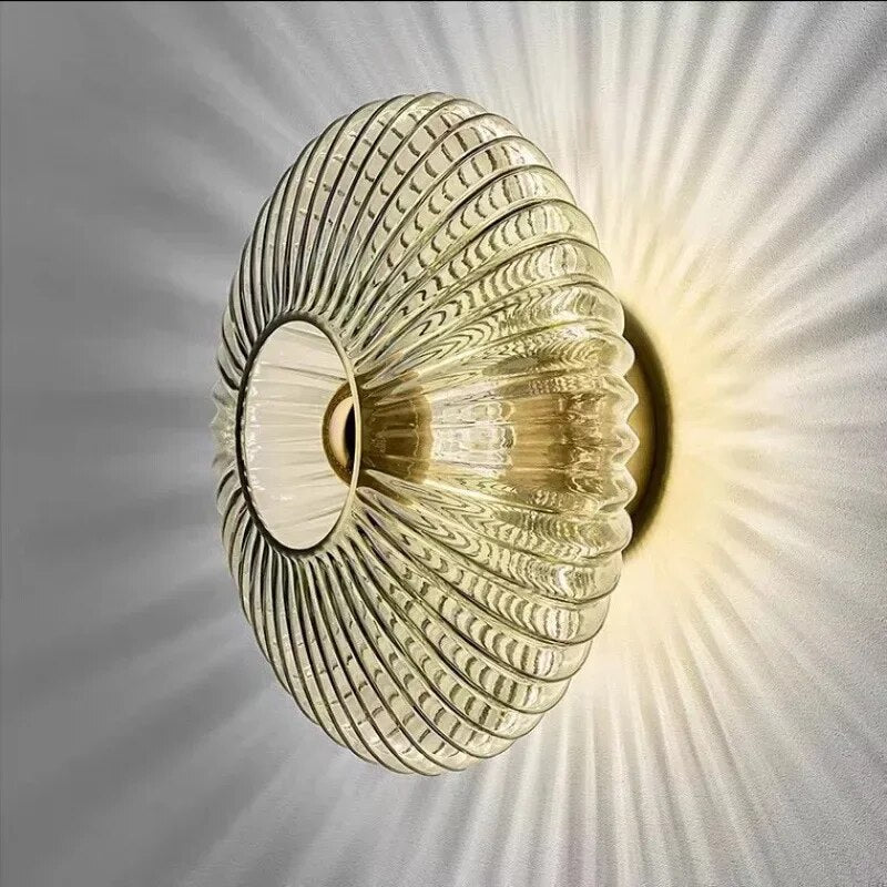 NimbusFlux Wall Lamps Glass Ripple Ambient Glow For Homes | Lersk